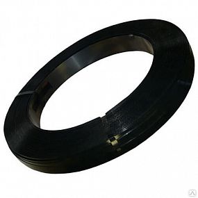 Фото Упаковочная лента стальная 32х0,8 мм, черная + воск